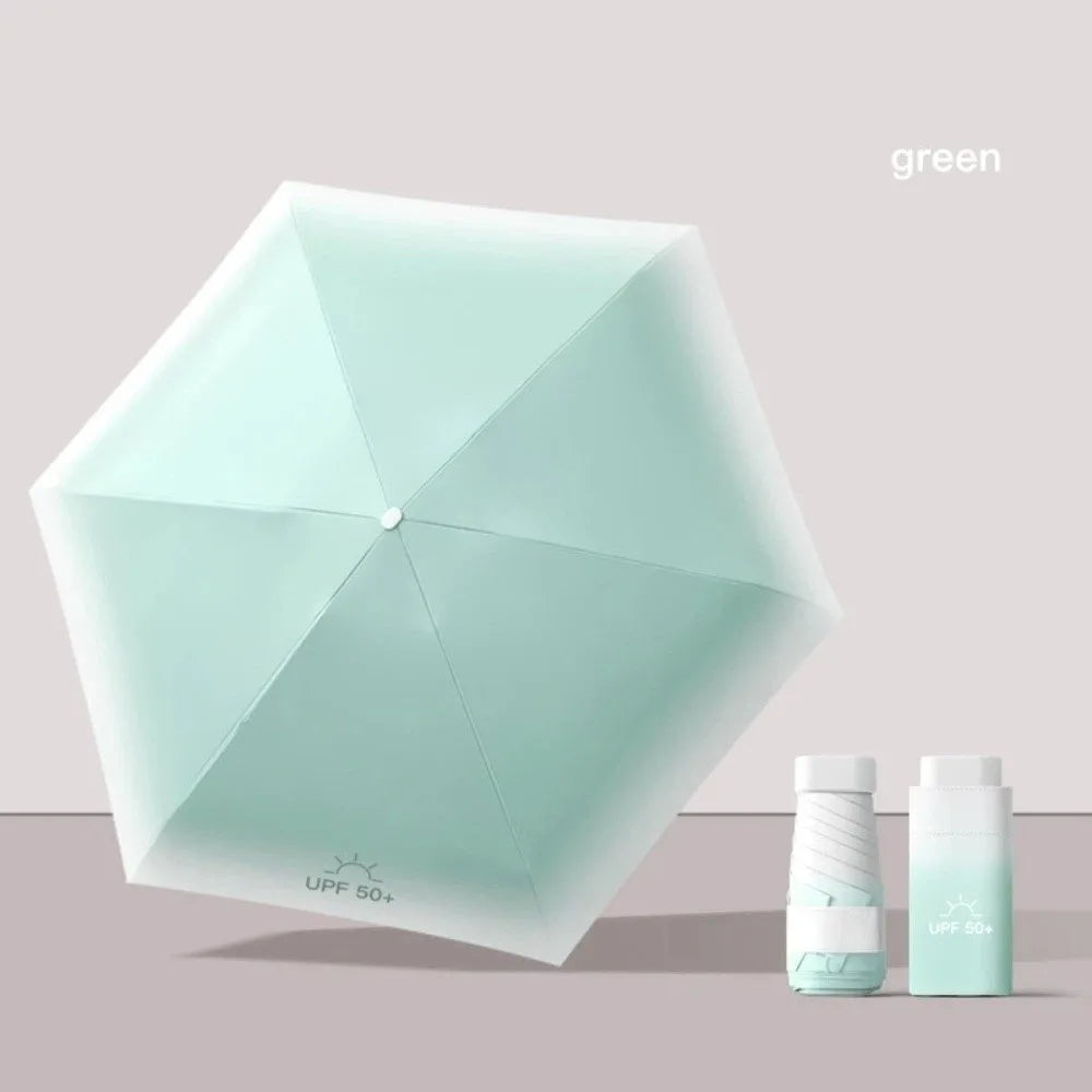 Portable UV Pocket Umbrella – Mini Folding Sun & Rain Parasol Folding Pocket Umbrella Richie's 7 8K Iron