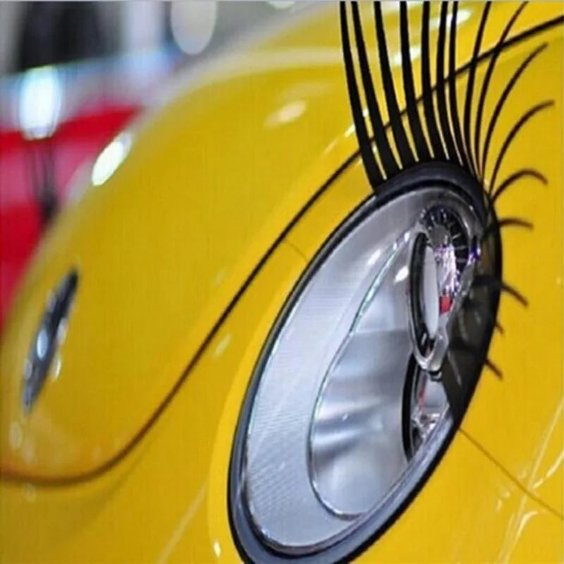 3D Black Car Eyelash Stickers – Headlight Decals, Rubber & PVC Car Decal Sticker Richie's