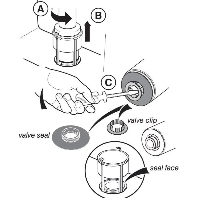 Silicone Toilet Flush Valve Washer Seal with Clip Kit Flush Valve Seal Kit Richie's