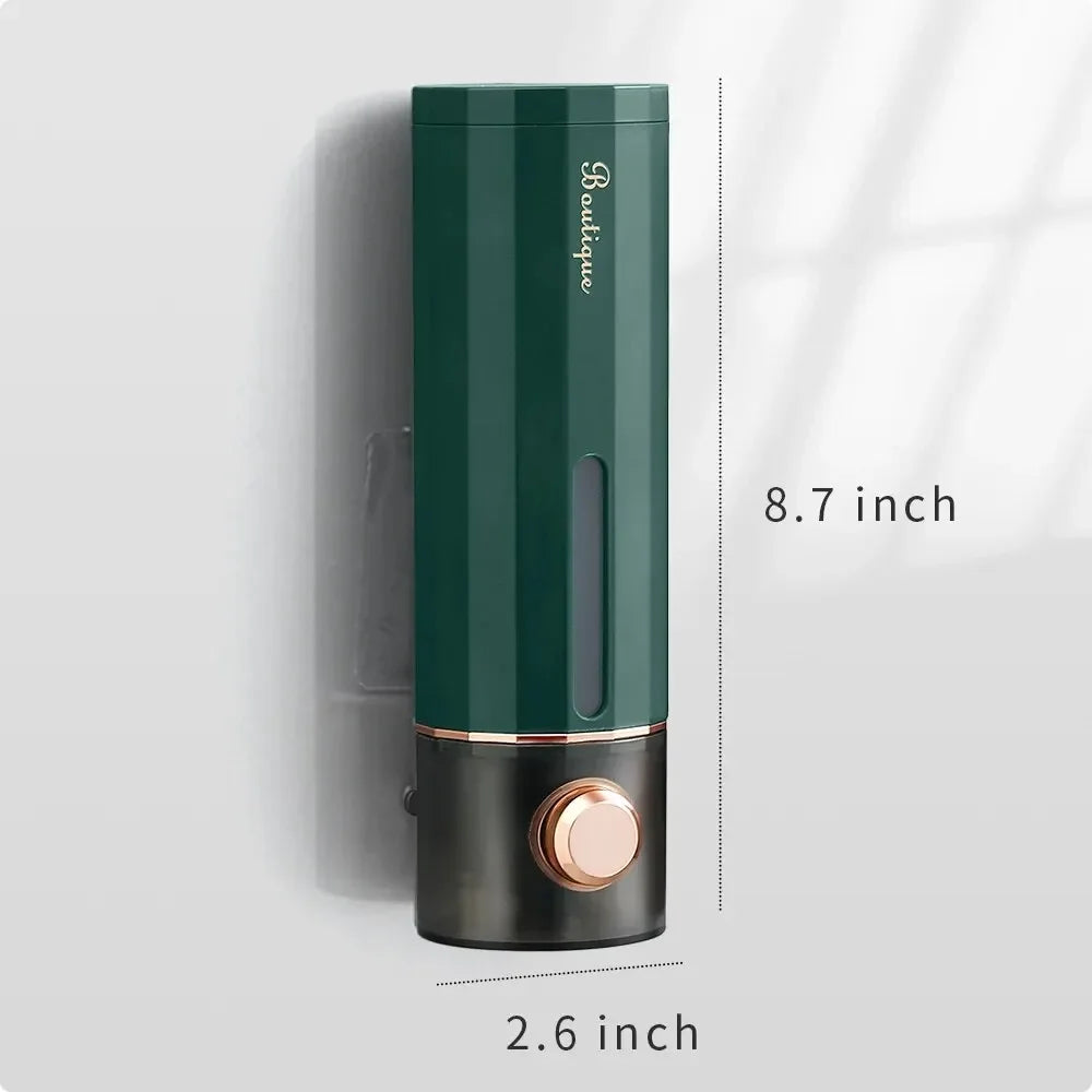 No-Drill Wall Mount Soap Dispenser 450ml – Press Button Soap Dispenser Richie's XT039-green