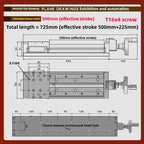 XYZ Manual Linear Slide Table Digital Display & Handwheel S100 Linear Slide Table Richie's S100-500MM-H