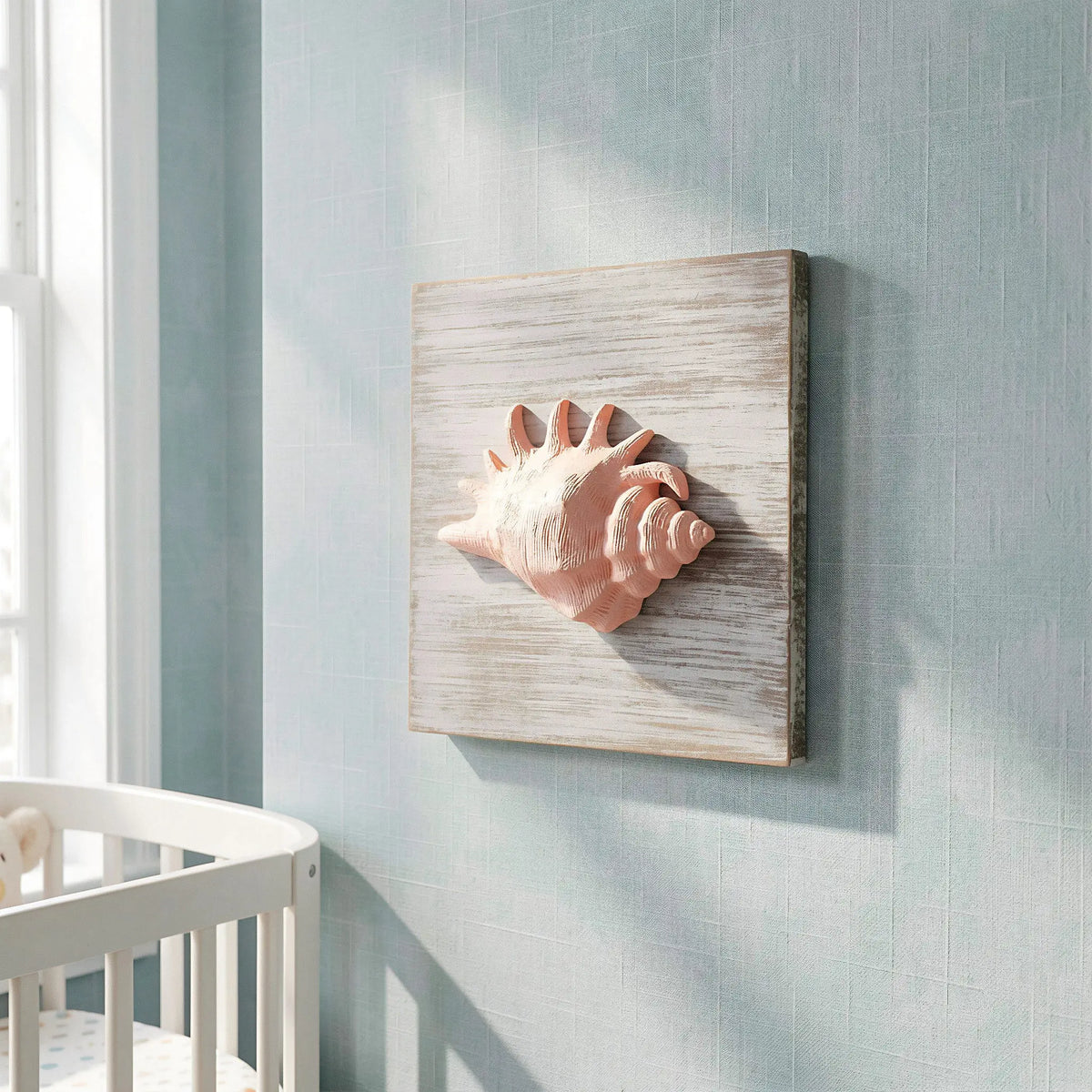 Rustic Seashell Wood Frame Coastal Wall Hanging Decor Coastal Wall Art Richie's Default Title
