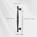 Zinc Alloy Cabinet Pull Handles & Drawer Knobs – Brushed Silver Cabinet Pull Handles Richie's Black 128mm