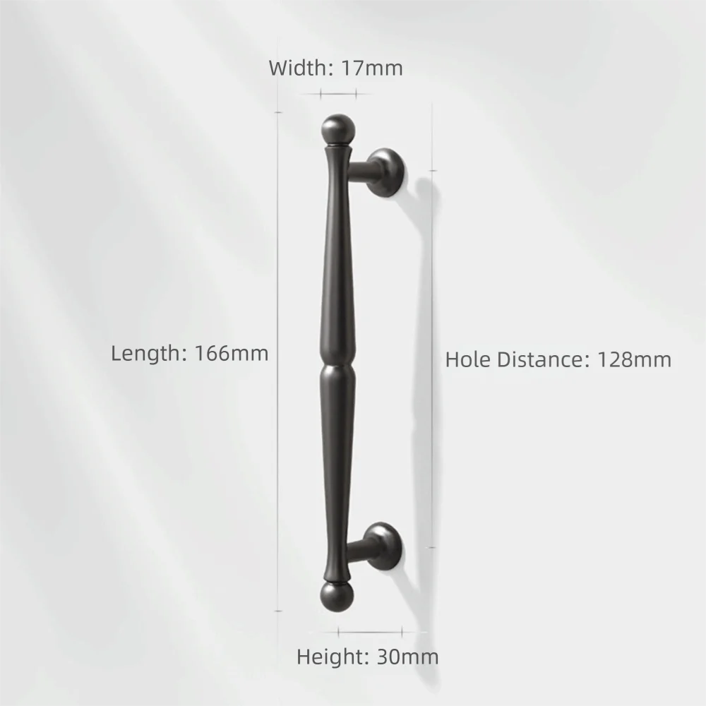 Zinc Alloy Cabinet Pull Handles & Drawer Knobs – Brushed Silver Cabinet Pull Handles Richie's Black 128mm
