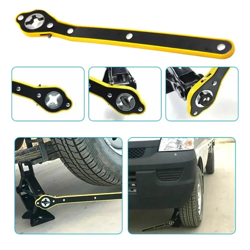 Car Scissor Jack Ratchet Wrench Set – Labor-Saving Tire Tool Ratchet Jack Wrench Richie's