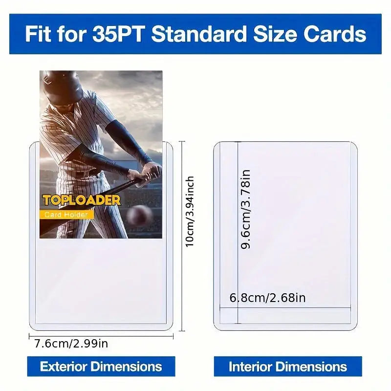 PVC Trading Card Top Loaders Hard Plastic Sleeves 20–100 Pack Card Top Loaders Richie's