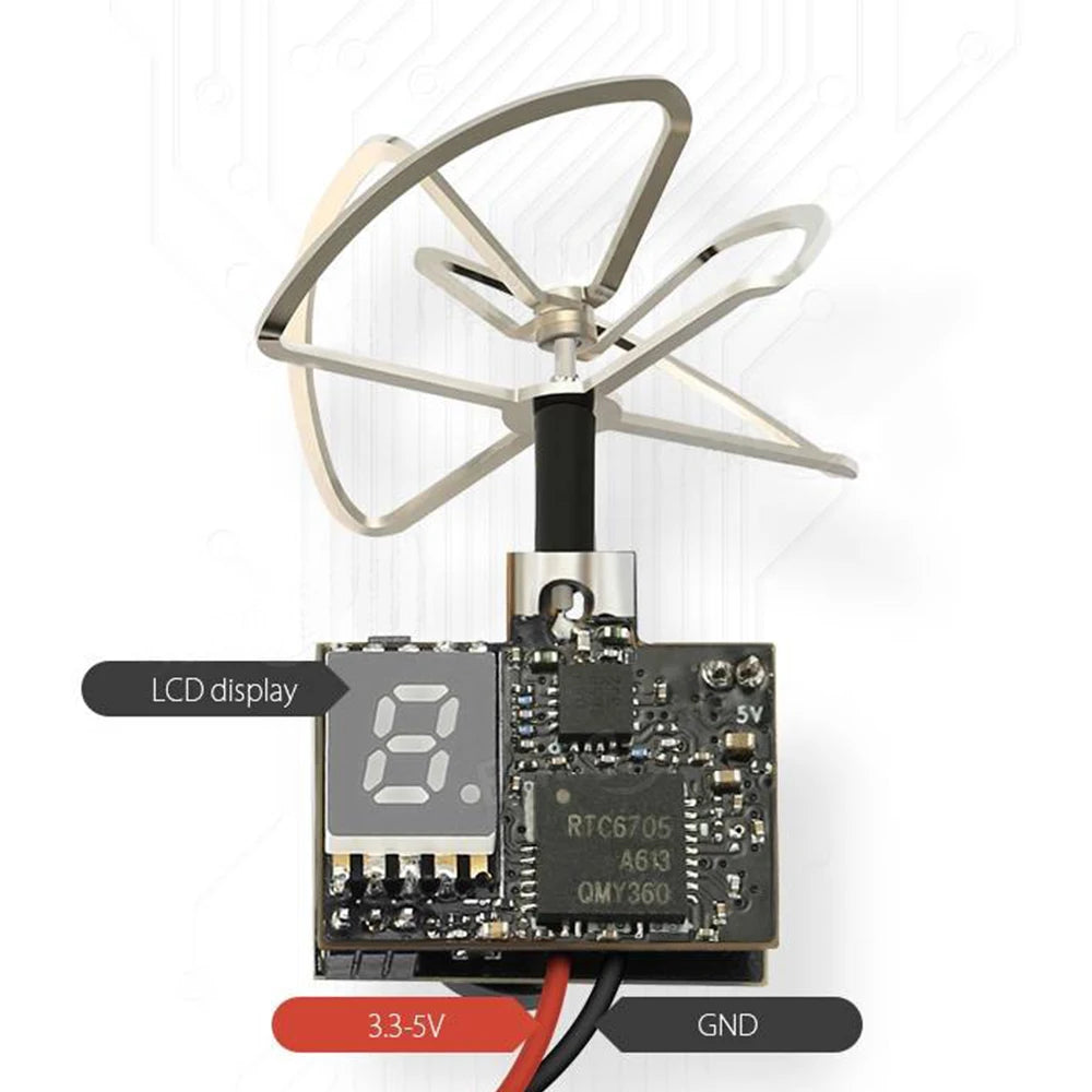 Eachine TX02 Mini AIO FPV Camera 5.8GHz 40CH 200mW VTX RC Drone FPV Camera Transmitter Richie's