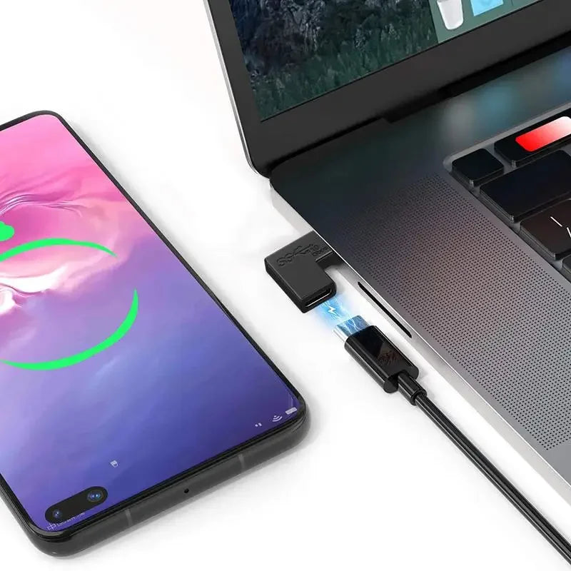 90° USB-C Female to Female Adapter | 10Gbps Fast Charging USB-C Adapter Richie's