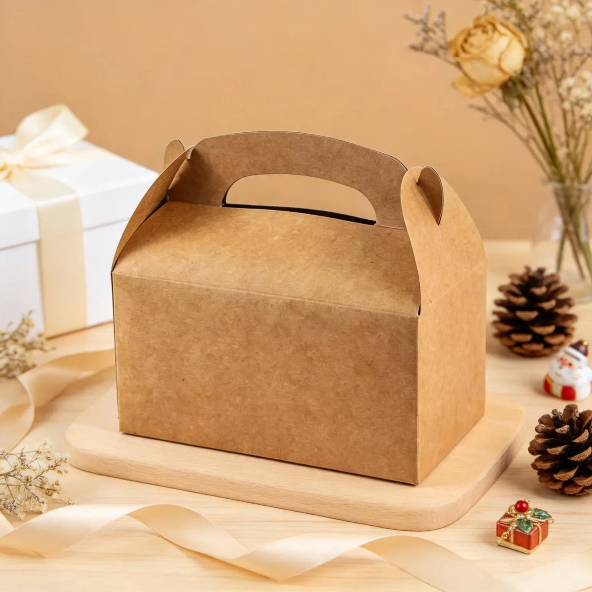 25 Pcs Kraft Paper Gift Boxes – Brown Folding Cardboard Boxes Kraft Gift Boxes Richie's