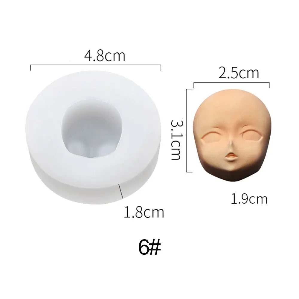 3D Baby Face Silicone Mold – DIY Doll Modification Clay Tool Silicone Craft Mold Richie's 6
