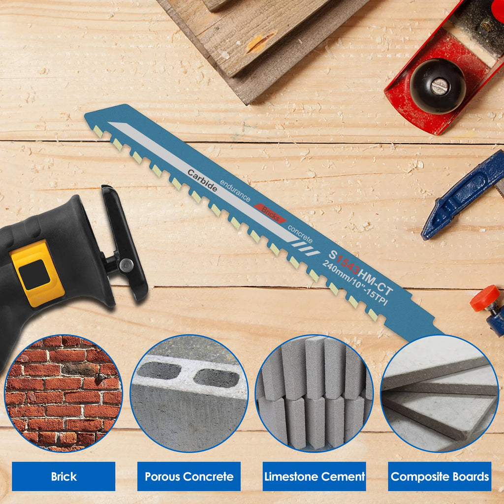 Toorise Reciprocating Saw Blade 10–20" Alloy Steel Masonry Reciprocating Saw Blade Richie's