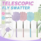 Telescopic Fly Swatter Extendable Stainless Steel Anti-Slip Handle Telescopic Fly Swatter Richie's