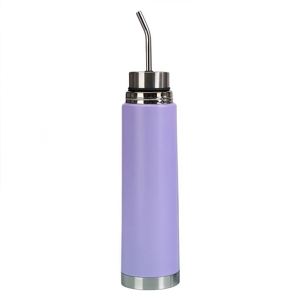 Yerba Mate Bottle 2-in-1 Built-in Straw Vacuum Thermos 500ml/750ml Vacuum Thermos Bottle Richie's Purple 500ML