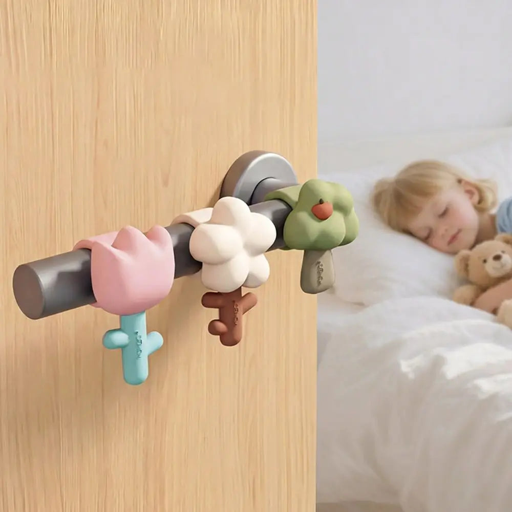 Silicone Flower Door Handle Wall Protector – Silent Stopper Door Stopper Pad Richie's