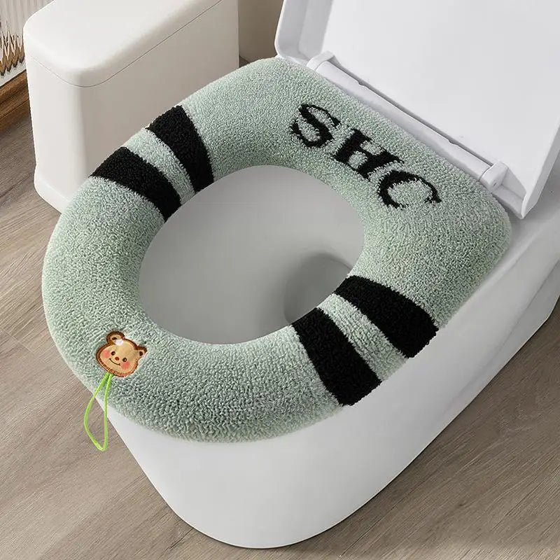 Soft Washable Toilet Seat Cover Cushion Pad | Cozy Bathroom Comfort Toilet Seat Cover Richie's one size Green