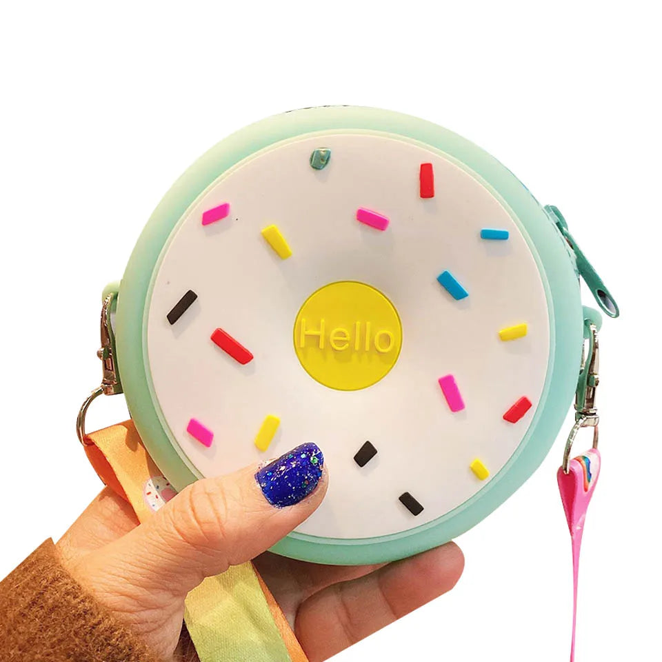 Kids Donut Round Crossbody Bag Rainbow Girls Shoulder Handbag Kids Crossbody Bag Richie's 3