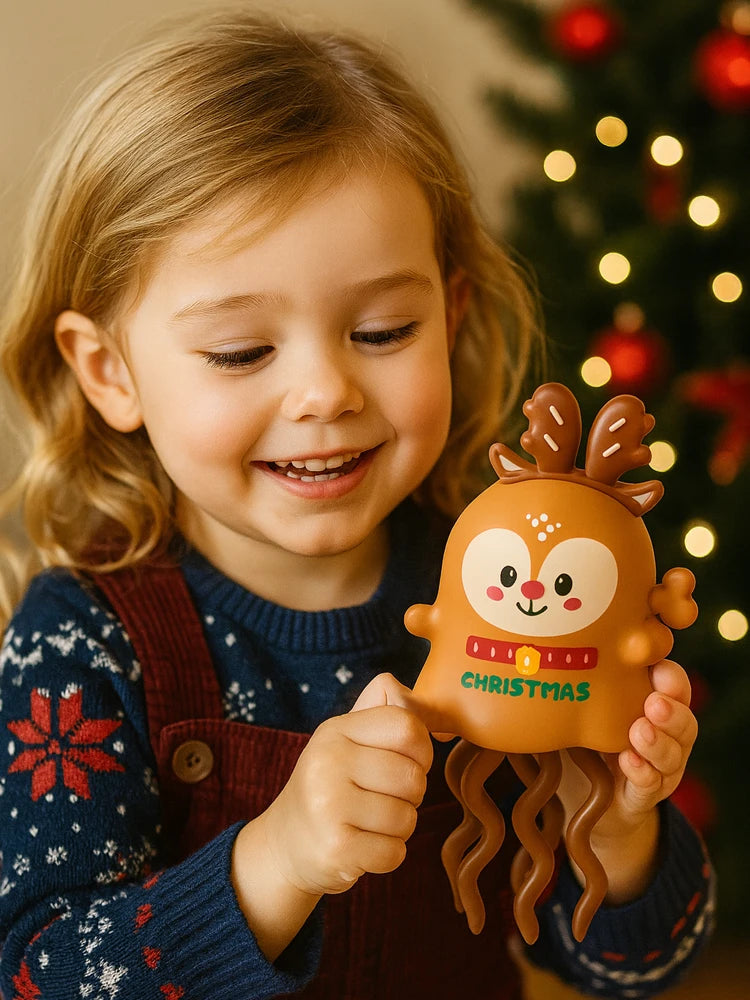 Christmas Clockwork Dancing Toy – Snow Treasure or Elk Figure Clockwork Wind-Up Toy Richie's
