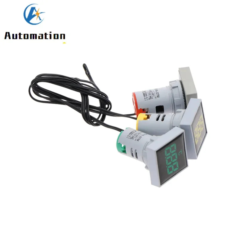 YeNiuDQ 22mm LED Digital Panel Thermometer Meter with Probe Digital Thermometer Meter Richie's