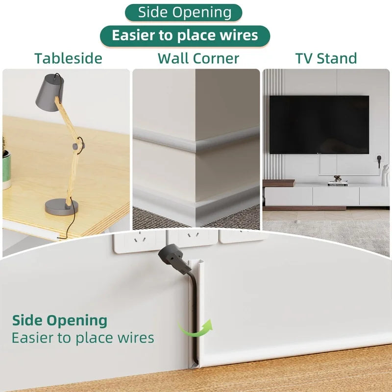 Floor Cable Cover Cord Management Channel 1M/3M PVC Wire Protector Cable Management Cover Richie's
