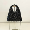 Women's Sequin Evening Shoulder Bag – Glamorous Party Clutch Evening Shoulder Bag Richie's Black