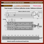XYZ Manual Linear Slide Table Digital Display & Handwheel S100 Linear Slide Table Richie's S100-1000MM-H