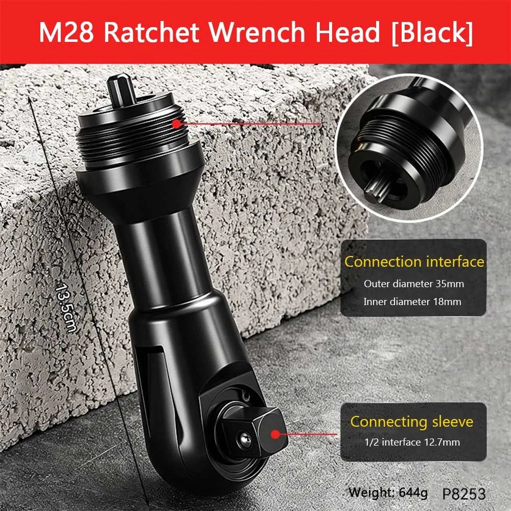Alloy Steel Ratchet Wrench Head – High Torque Bidirectional Drive Ratchet Wrench Head Richie's Black
