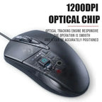 FUCHU USB Wired Optical Mouse 1200DPI 3-Button Plug & Play Wired Optical Mouse Richie's