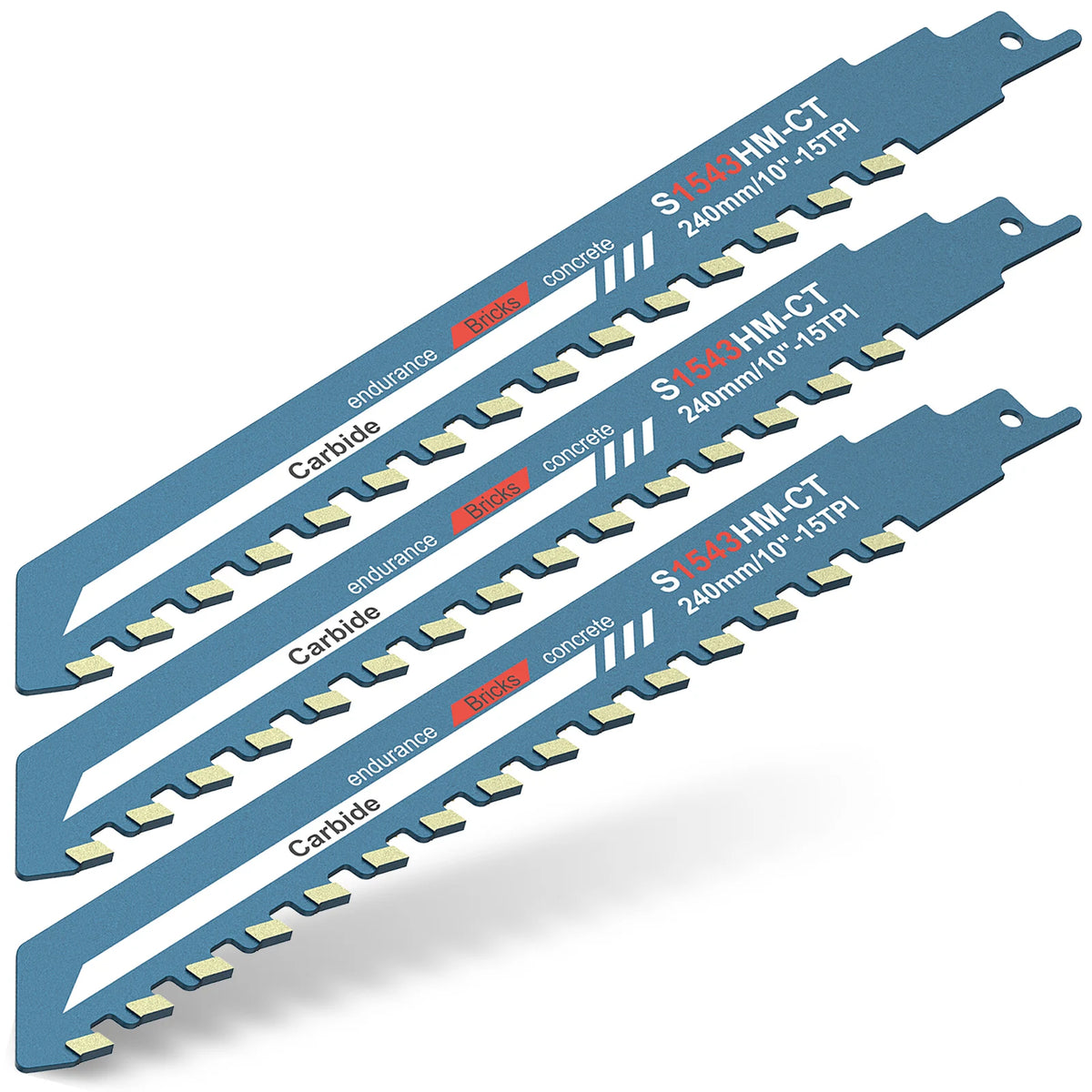 10" Tungsten Carbide Reciprocating Saw Blade – Masonry & Concrete Reciprocating Saw Blade Richie's 3pcs