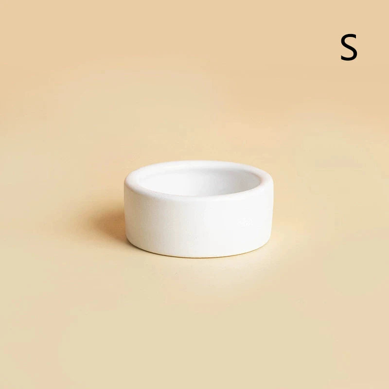 Ceramic Reptile Feeder Bowl – Anti-Escape Dish for Gecko & Crab Reptile Feeder Bowl Richie's S 5CM White