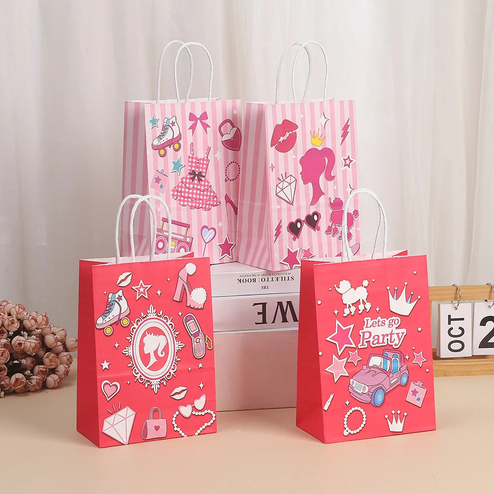 Kraft Paper Gift Tote Bags – Cartoon Birthday & Holiday (4/8pk) Gift Paper Bags Richie's