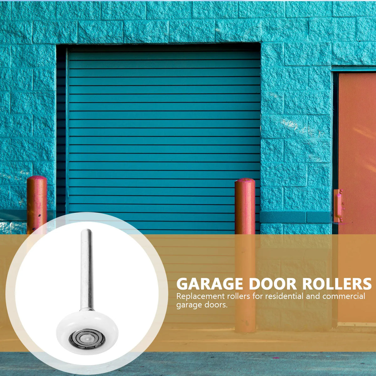 Nylon Ball-Bearing Garage Door Rollers with Stem | Heavy Duty Garage Door Rollers Richie's