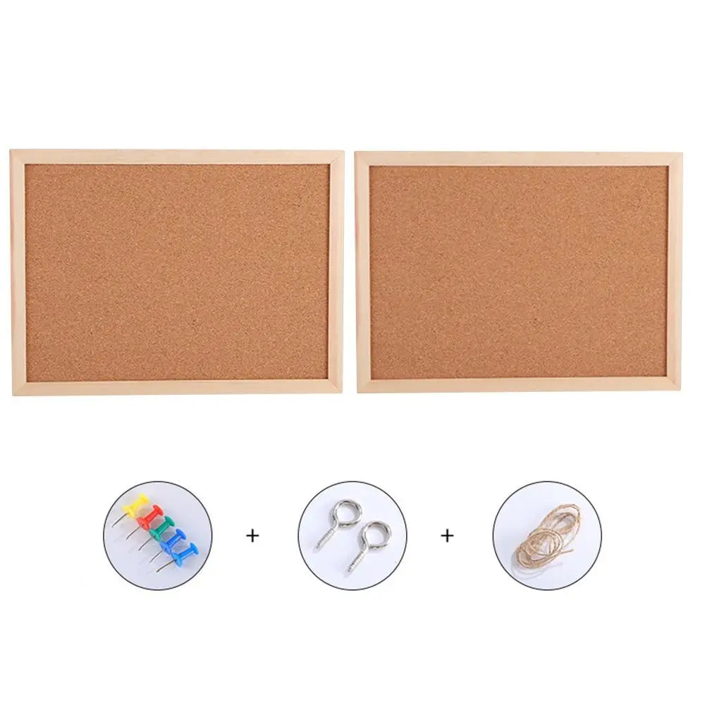 Wooden Frame Cork Bulletin Board – Memo & Photo Display Cork Bulletin Board Richie's Double Sided M