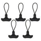 5-Pack T-Shape Zipper Pull Replacement for Bags & Tents Zipper Pull Replacement Richie's black