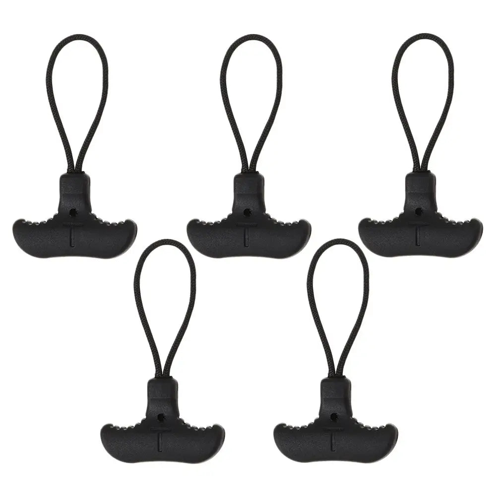 5-Pack T-Shape Zipper Pull Replacement – Bags, Tents & More Zipper Pull Replacement Richie's black