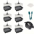 12-Cell Plastic Seedling Trays – 4/5/6 Pack Germination Grow Box Seedling Nursery Tray Richie's Black 6PCS