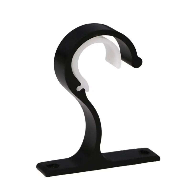 Curtain Rod Brackets & Wall Hook Clips – Aluminum Alloy Curtain Rod Brackets Richie's Black 1PC
