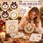 DIY Pearl Bead Christmas Wreath Kit – 30cm Holiday Craft Set DIY Craft Kit Richie's