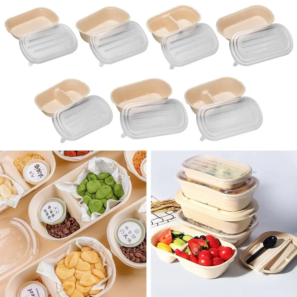 Eco-Friendly Disposable Paper Lunch Box 500–1000ml Takeout Disposable Food Container Richie's
