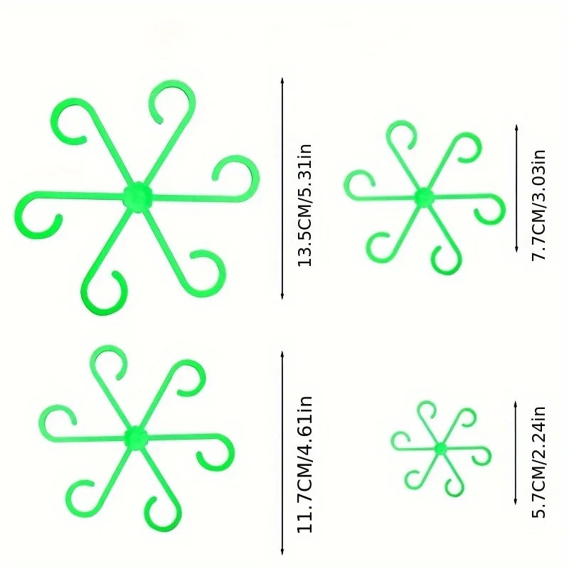 Plant Stem Support Clips & Flower Gathering Frame | Garden Plant Support Clips Richie's four sizes Green