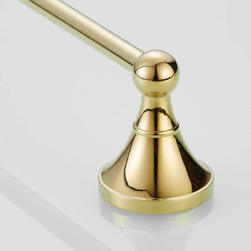 Wall Mounted Brass Towel Bar with Hook 60cm – Chrome/Gold Towel Bar Rack Richie's