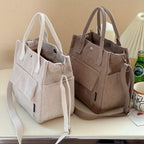 Large Corduroy Tote Bag – Women's Shoulder Bag for Work & College Corduroy Tote Bag Richie's