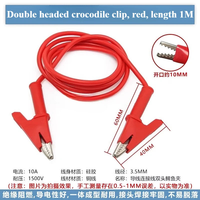 Banana Plug to Crocodile Clip Test Wire Set – Red & Black Test Lead Set Richie's A to A Red 1PCS