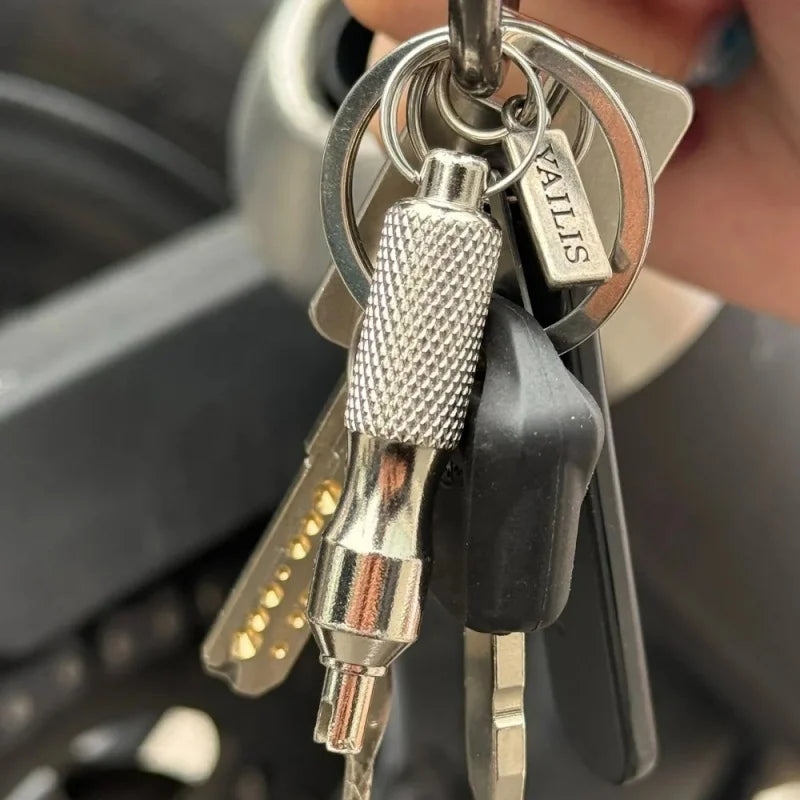 Stainless Steel Tire Valve Core Removal Tool with Keyring Tire Valve Tool Richie's