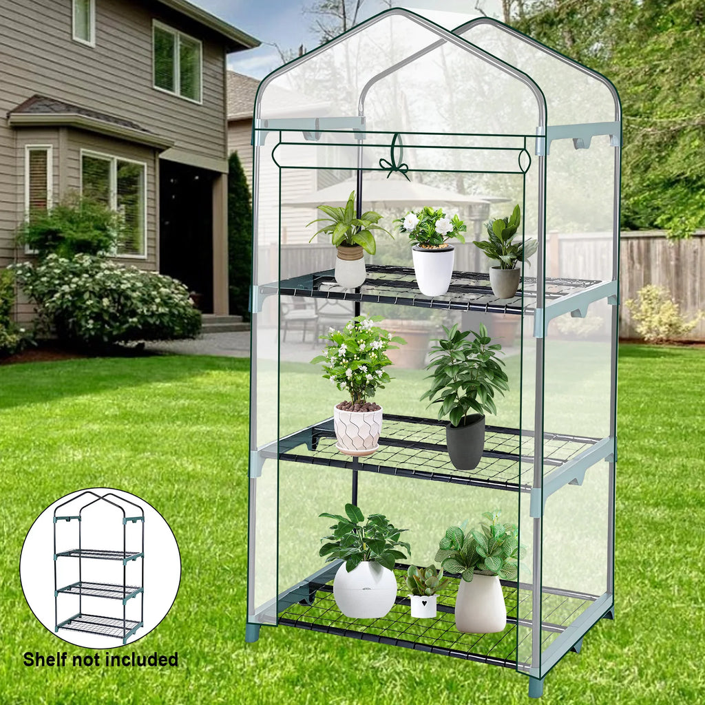 4-Tier Walk-In Greenhouse Cover – Waterproof Transparent PVC Greenhouse Cover Richie's