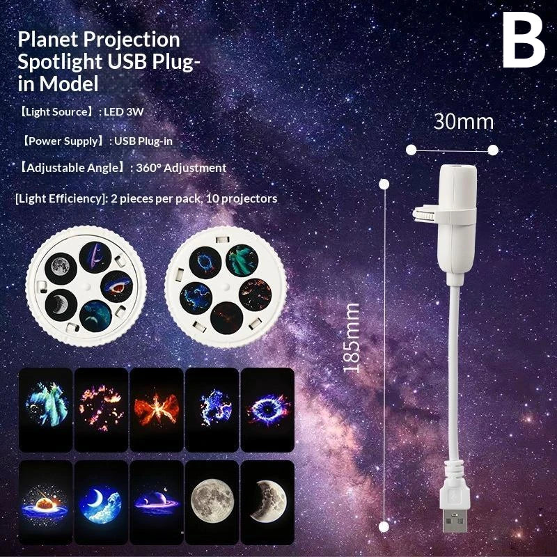 USB Galaxy Projector Night Light – 5 Cosmic Patterns & Flex Neck Galaxy Night Projector Richie's