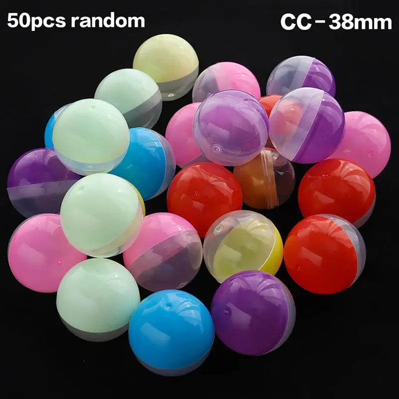 50PCS Refillable Plastic Capsule Balls 28-55MM Party Toy Eggs Capsule Toy Eggs Richie's CC-38MM