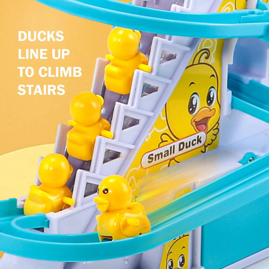 Stair-Climbing Duck Track Toy – Music, Lights & Counting Educational Kids Toy Richie's
