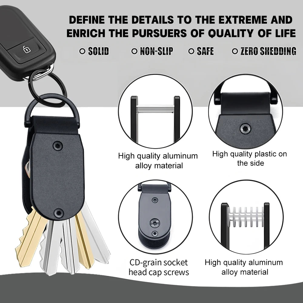 ZEEKER T8 Compact Aluminum Key Organizer – Silent EDC Holder Key Organizer Richie's