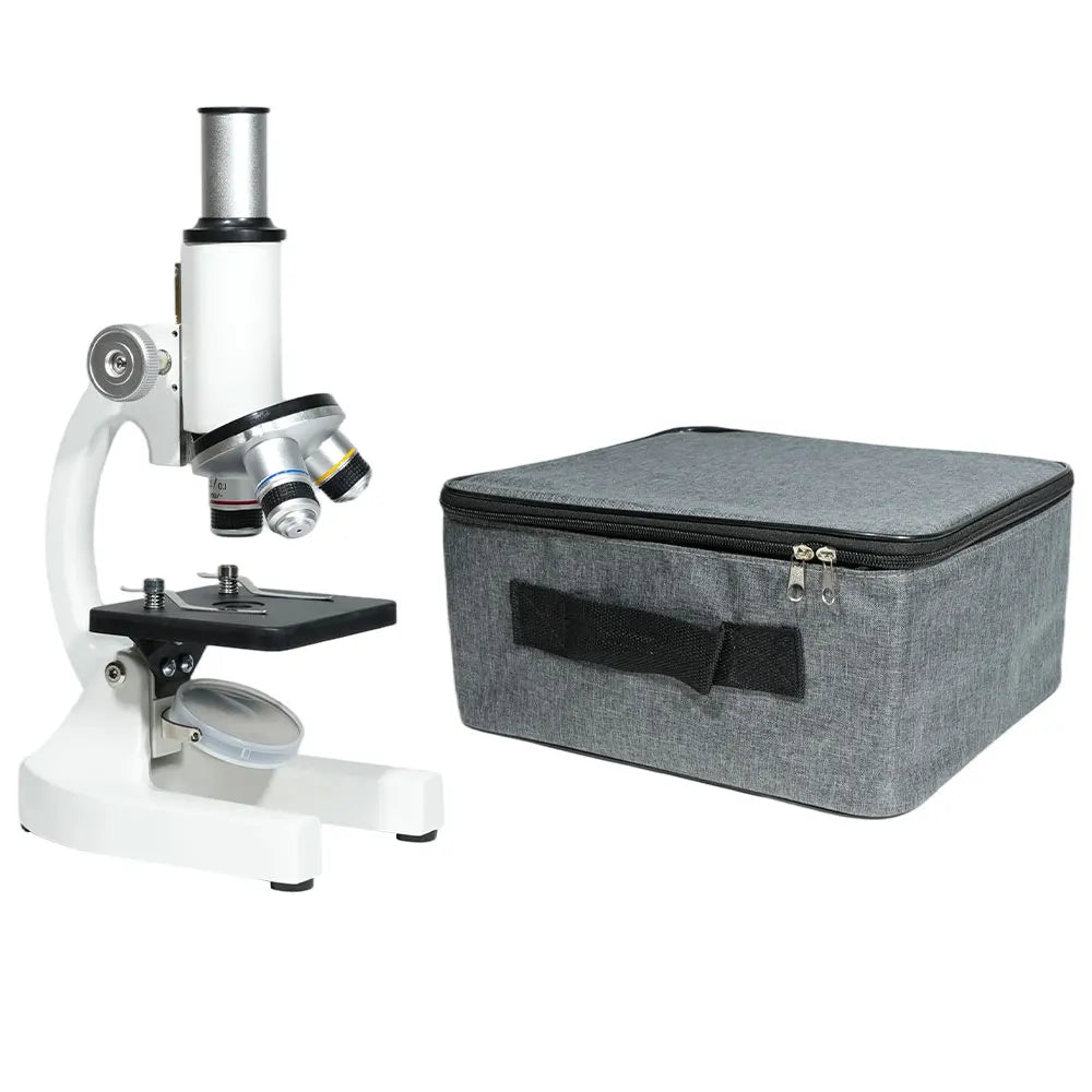 Kids & Adults Monocular Compound Microscope 64X–2400X Compound Microscope Richie's WHITE