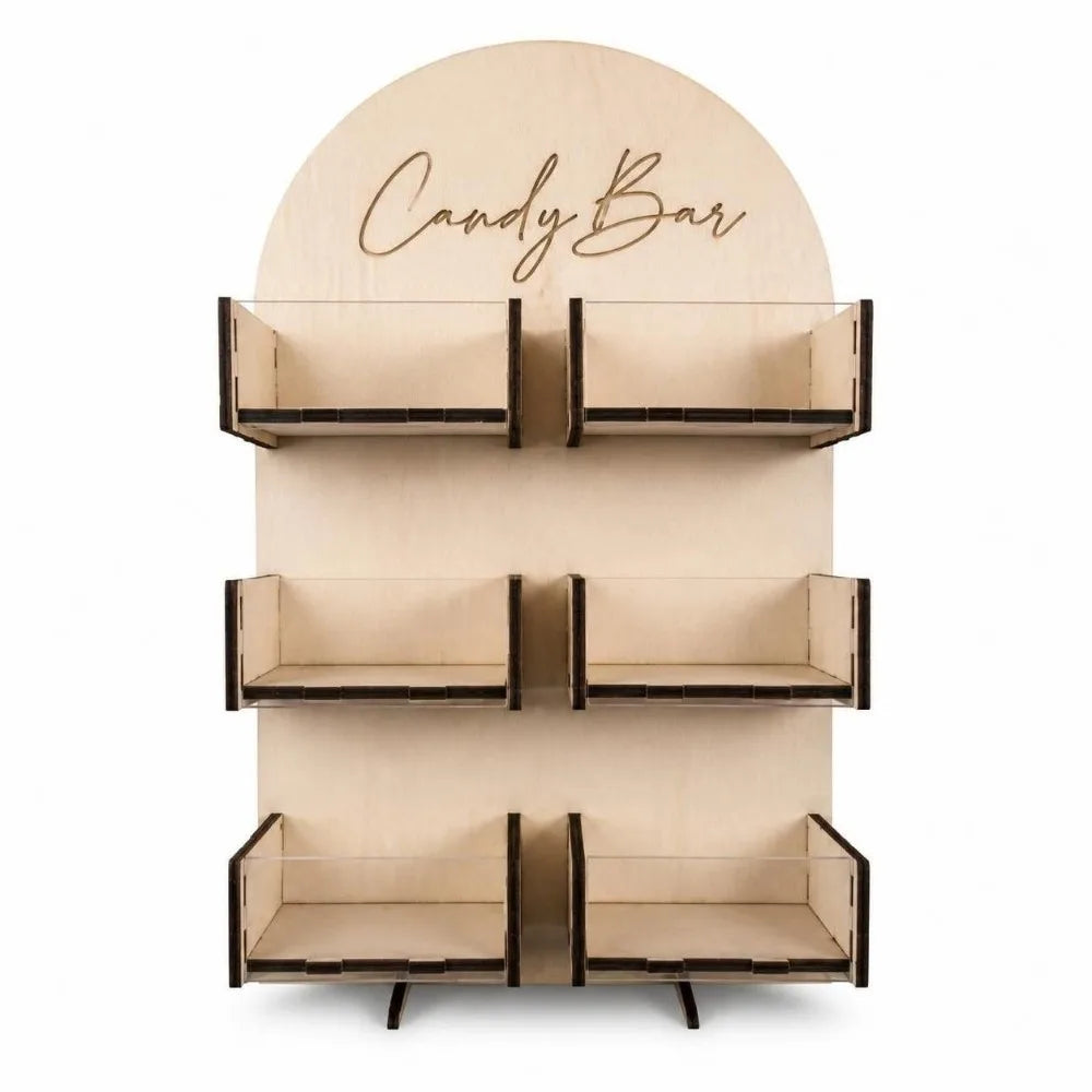 Wood Candy Display Stand 4/6 Grid Dessert Snack Rack Candy Display Stand Richie's Arch